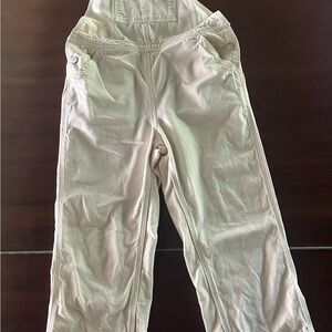 Everlane Cream Denim Overalls Relaxed Fit